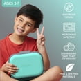 thumbnail image 5 of Bentgo Chill Kids Leak-Proof Lunch Box - 4-Compartment Bento Box with Built-In Ice Pack, 3.3 Cup Capacity, PFAS & BPA-Free, Microwave & Dishwasher Safe, Ideal Size for Ages 3 to 7 (Electric Aqua), 5 of 11