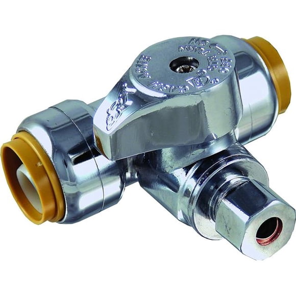Cash Acme 1942408 0.5 x 0.5 x 0.25 Po Tee de Service de Compression Stop