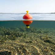 (3 pack) Comal Weighted Round Snap-On Fishing Bobbers, Red, 3-Pack