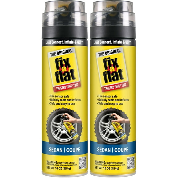 Inflador de emergencia Fix-A-Flat S60420 para neumáticos de vehículo, 454 g, paquete de 2