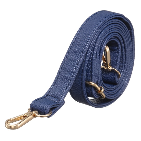 Leather Purse Straps [1Pcs] - 51.2 Inch Adjustable Strap Replacement for Handbags Use for Purse & Crossbody Bag & Handbag - [Deep Blue & Gold]