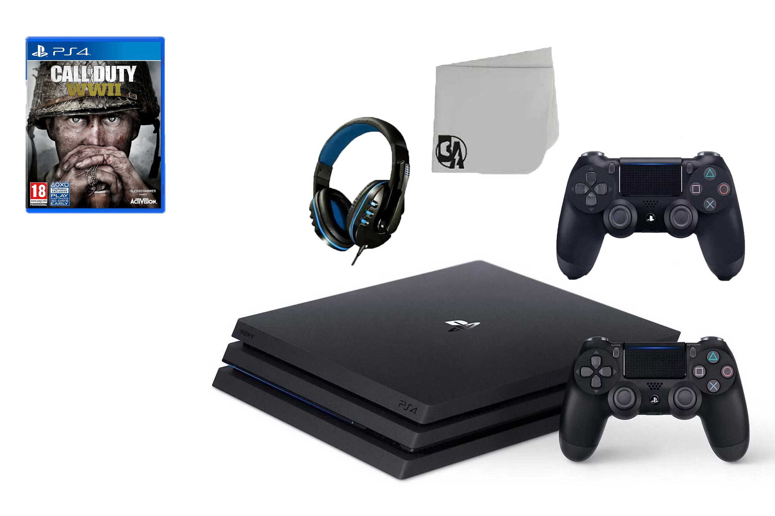 Analytiker kabine Fedt Sony PlayStation 4 Pro 1TB Gaming Console Black 2 Controller Included with  FIFA-20 BOLT AXTION Bundle Like New - Walmart.com