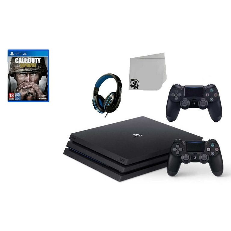 kontroversiel bakke Tilkalde Sony PlayStation 4 Pro 1TB Gaming Console Black 2 Controller Included with  Call of Duty WW2 BOLT AXTION Bundle Like New - Walmart.com