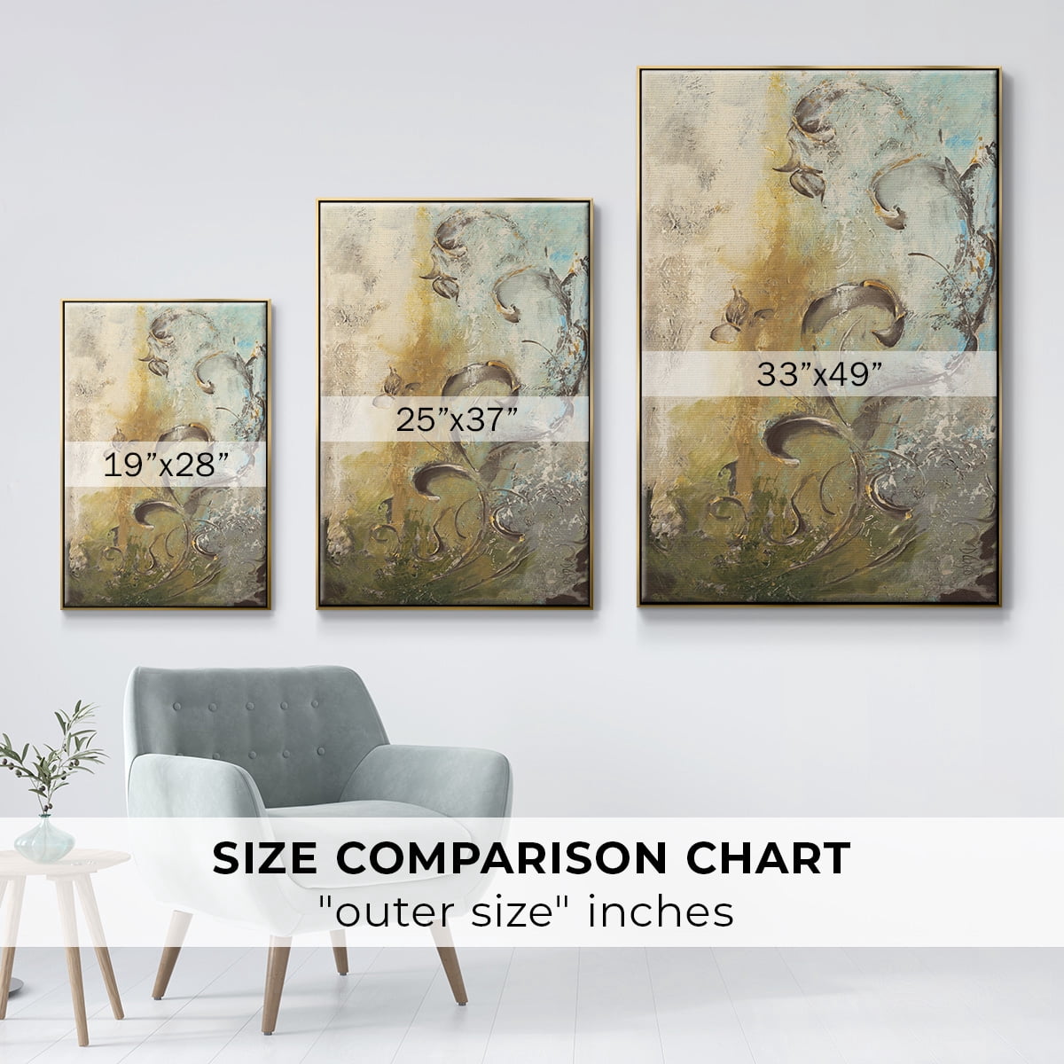 Enchanted Garden I Framed Premium Gallery Wrapped Canvas - Ready to Hang - 17 x 25 - Gold Floating Frame