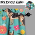 thumbnail image 5 of Dog Print Kitchen Curtains 36 Inch Short - 3 Panel Set, Cute Puppy & Floral Design, Rod Pocket Pet Lover Curtains 100% Polyester, Paw & Bone Pattern for Kitchen, Living Room, Bedroom, Easy Wash, 5 of 6
