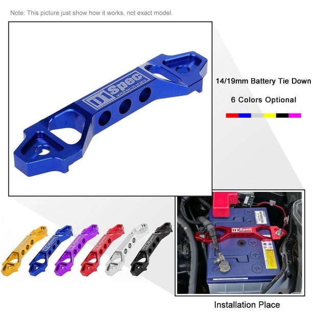 D1 Spec Batería De Coche Amarre Aleación De Aluminio Soporte De Para Honda Civic 14cm/19cm huangjie unisex