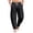 AO15-Black, variant on Mens Linen Pants Casual Harem Pants Lightweight Summer Beach Pants Drawstring Vacation Slit Hem Yoga Trousers With Pockets Army Green 3XL
