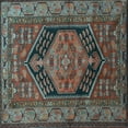thumbnail image 1 of Ahgly Company Indoor Square Persian Light Blue Traditional Area Rugs, 5' Square, 1 of 4