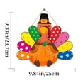 thumbnail image 3 of Fall Thanksgiving Turkey Door Sign Thanksgiving Day Wood Door Hanger Fall Wooden Thankful Wreath Hanging Decoration for Outdoor Outside Porch, 3 of 9