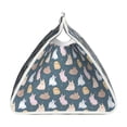 thumbnail image 3 of Lsque Cute Rabbit Printed Long Tissue Box Cover Holder, Facial Paper Organizer Dispenser,Triangle with Bottom Belt, PVC Leather Decorative Organizer, 3 of 9