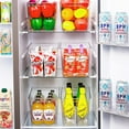 thumbnail image 3 of Clear Plastic Storage Bins for Pantry Food Storage Containers with Handle for Cabinet Kitchen Countertops Cupboard Fridge Pantry Organizers Large, 3 of 9