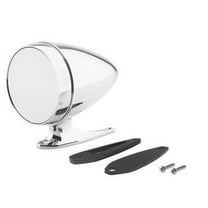 Scott Drake C5RZ-17696-AL Chrome Bullet Mirror With Long Base And Standard Glass