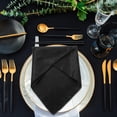 thumbnail image 1 of unbranded 5Ud Servilletas De Cena Reutilizables De Satin Negro Para Fiestas Hotel Y Uso Doméstico, 1 of 6