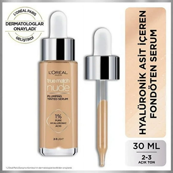 Loreal Paris True Match Nude Serum Foundation 2-3 Light