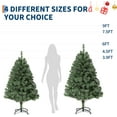thumbnail image 4 of IDEALHOUSE 7.5FT Green Christmas Tree with Decorative Lights, Realistic Full Shape, 1450 Tips, Hinged Branches, Metal Stand, Foot Switch, Quick Assembly, Festive Display for Home or Business, 4 of 8