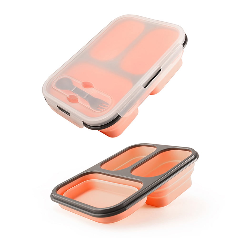 Silicone Lunch Box Foldable Leakage-Proof Heat Resistance Large