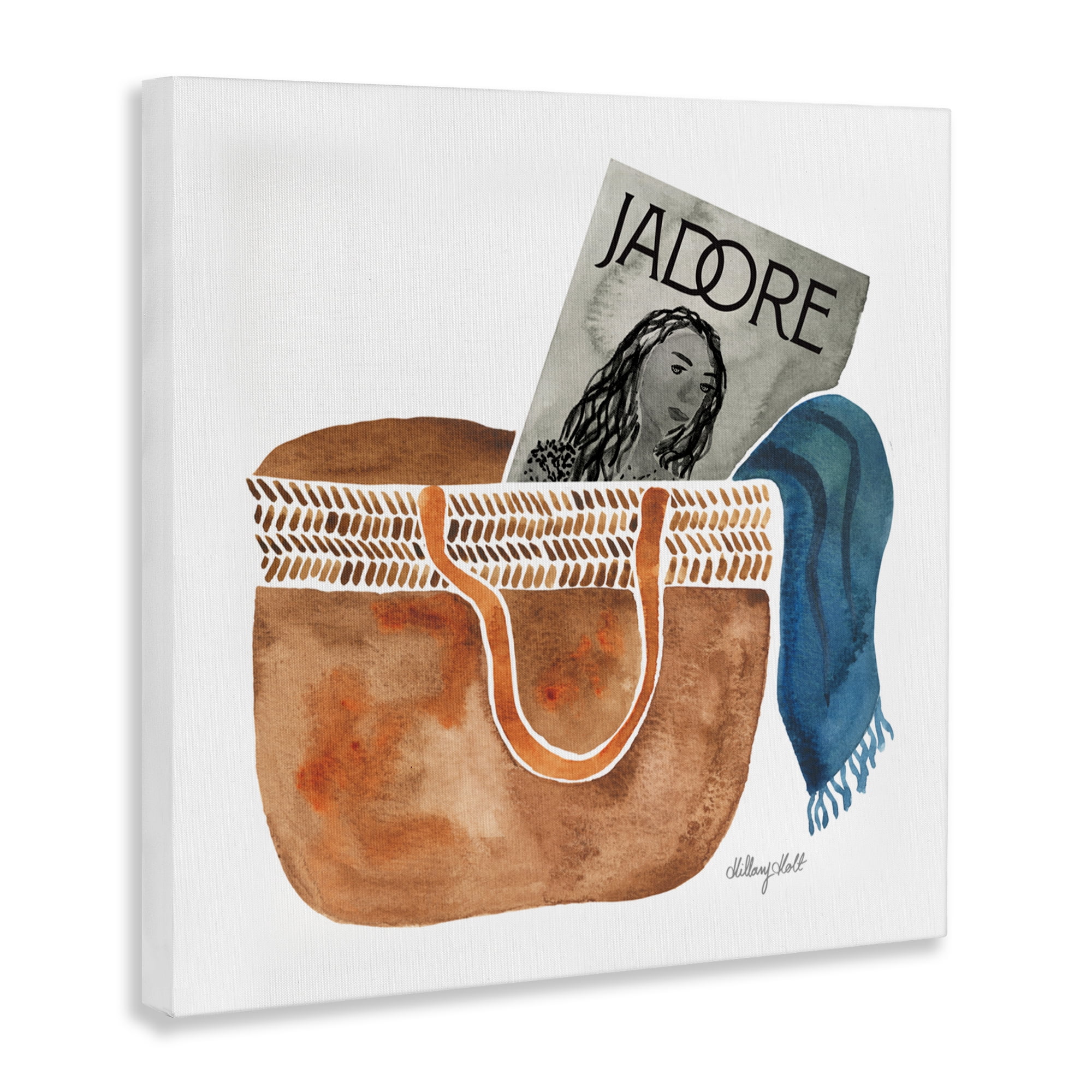 Stupell Industries Tote & Fashion Magazine Canvas Wall Art, design by Hillary Holt