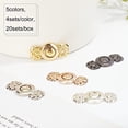 thumbnail image 3 of 20 Pairs Vintage Pattern Sew on Cape Cloak Clasp Fasteners 27 x 12.5mm Hook and Eye Cardigan Clip for Rope SweaterCloth Making - Gold Light Gold Platinum Silver Gunmetal, 3 of 9