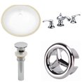 thumbnail image 1 of 19.5-in. W CUPC Oval Bathroom Undermount Sink Set In White - Chrome Hardware - Overflow Drain Incl. AI-25989, 1 of 1