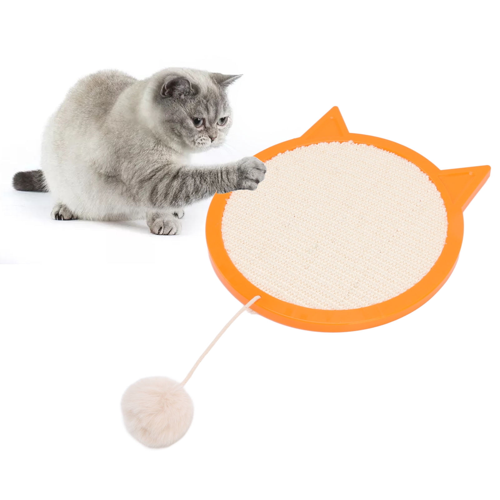 NFTIGB Cat Scratching Pad Sisal Scratcher Mat with Strong Suction Cups Decorative Furniture Protection for Home Type A, Light Brown, 12.6 inches / 32 cm