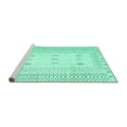 thumbnail image 2 of Ahgly Company Machine Washable Indoor Rectangle Solid Turquoise Blue Modern Area Rugs, 8' x 10', 2 of 4
