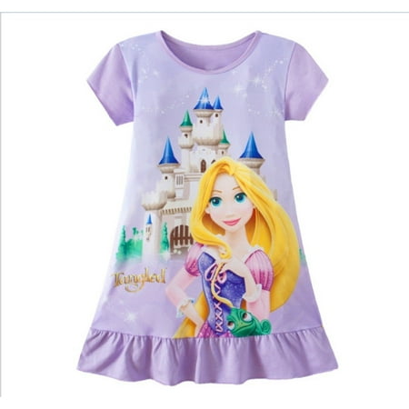 Toddler Kids Baby Girls Party Cartoon Cotton Loose Dress Casual Dresses Costume