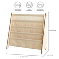 thumbnail image 2 of 3 Sprouts Recycled Fabric Kids Book Rack Storage Bookshelf Organizer in Beige for Ages 3+, 2 of 4