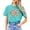 Seafoam Shirt, variant on He Is Risen Shirt for Women - Ink-Printed Pearls Easter Matthew 28:6 Floral Tee Blue Jean Shirt Adult 2XL