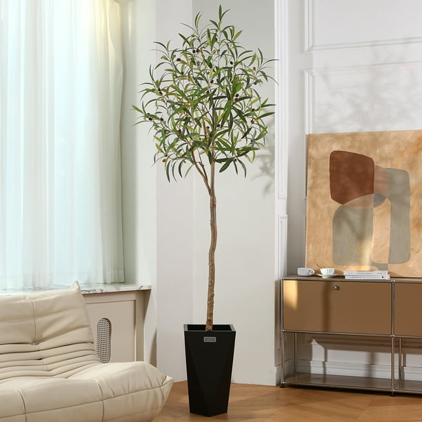 DR.Planzen Artificial Olive Tree 7FT Tall Fake Olive Plants Large Faux
