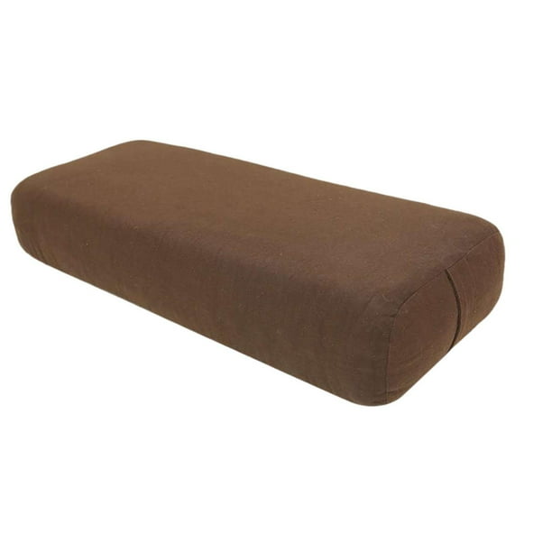 Cojín de yoga para hombres y mujeres, almohada de apoyo para piernas, meditación Marrón