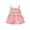 Pink Floral, variant on BemeyourBBs Toddler Baby Girl Summer Clothes One Piece Romper Outfit Strap Jumpsuit Overalls Cute Sleeveless Crochet Granny Square Floral Strawberry Embroidered Patchwork Ruffled Bottom Shorts