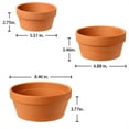 thumbnail image 7 of 3 PCS Shallow Terracotta Pots Plant Pots Clay Pottery Planter in Different Sizes with Drainage Hole Cactus Succulent Flower Nursery Pots- Great for Plants,Crafts, 7 of 7