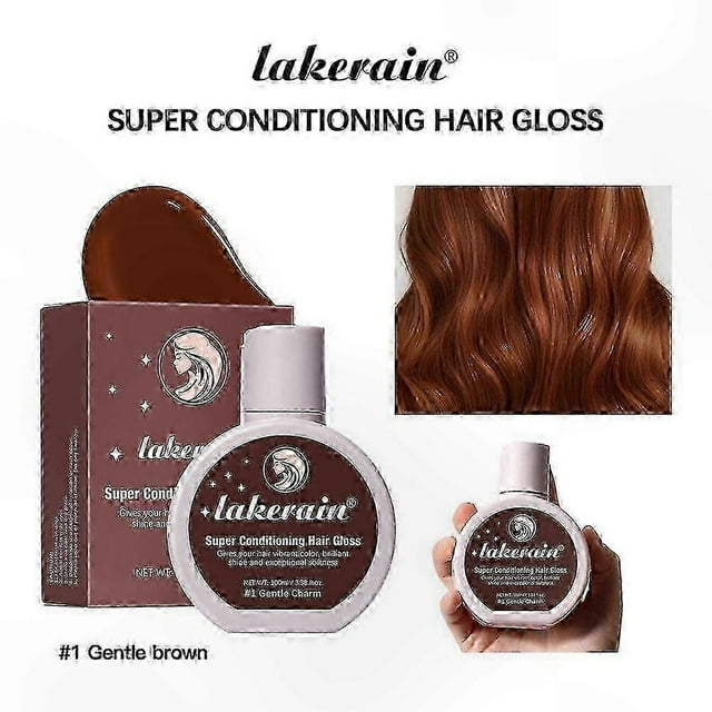 Semi-Permanent Hair Gloss for Medium to Dark Brown Shades - Conditioning Rinse-Out Treatment with Chocolate Undertones