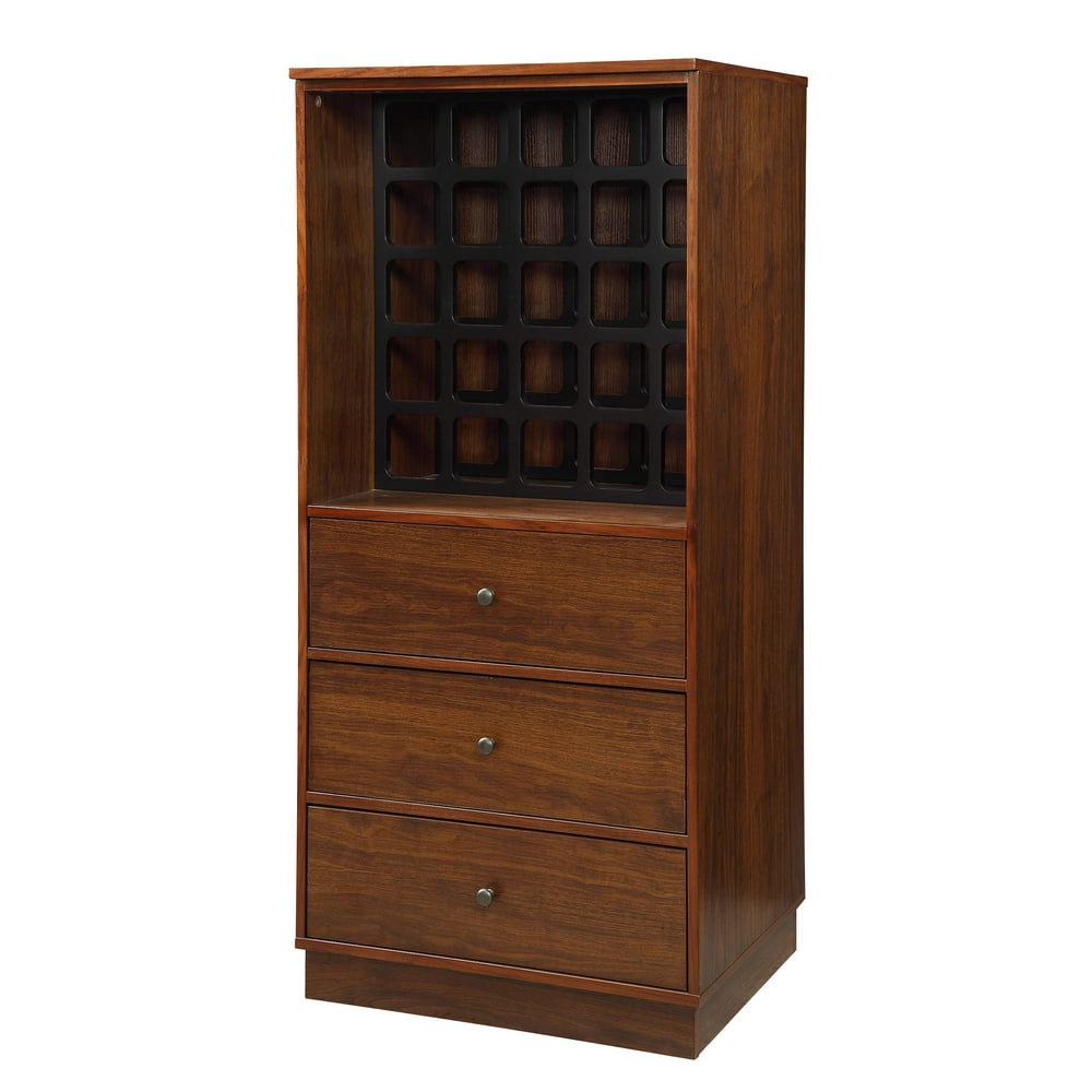ACME Wiesta Wine cabinet in Walnut - Walmart.com - Walmart.com