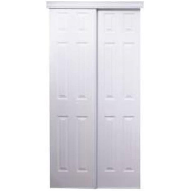 Home Décor Innovations 106 Series 6 Panel Design Bypass Door White 72x80in Com - Home Decor Innovations Closet Doors