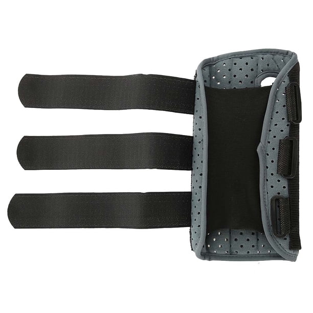 Muñequera transpirable, férula de soporte para esguince de muñeca, color negro, talla izquierda M