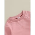 thumbnail image 4 of Infant Baby Boys Girls Jumpsuit, Long Sleeve Crew Neck Solid Color Fall Romper, 4 of 8