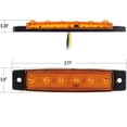 thumbnail image 3 of Super Bright LED, Amber Front Side Marker 3.8" Lights for Wide Usage on Trucks Trailers, Easy Installation Waterproof Shockproof 12V DC (Pack of 20pcs), 3 of 5