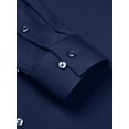 thumbnail image 5 of Youclos Men's Stretch Slim Fit Long Sleeve Shirt - Soft Long-Lasting Stretch Wear for Daily Commute and Business Casual, 5 of 6