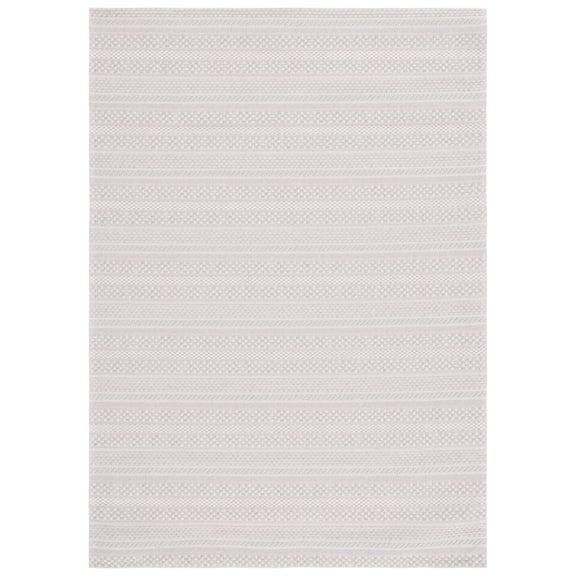 SAFAVIEH Martha Stewart Cotton Striped Area Rug, Pink/Ivory, 5' x 7'