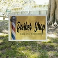 thumbnail image 5 of Barber Shop Walk Ins Welcome Yard Sign 2 Pack of 24 Inch x 36 Inch Double Sided Weatherproof Heavy-Duty Plastic with Stake | Hair Services, Convenient Access, Open Hours | Made in USA, 5 of 7
