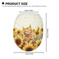 thumbnail image 6 of SEANATIVE Sunflower Cat Toilet Cover Easy to Clean Toilet Seat Covers for Bathroom Toilet Lid Cover Bathroom Decoration Accessories Seat Covers Fits Most Lids, 6 of 6