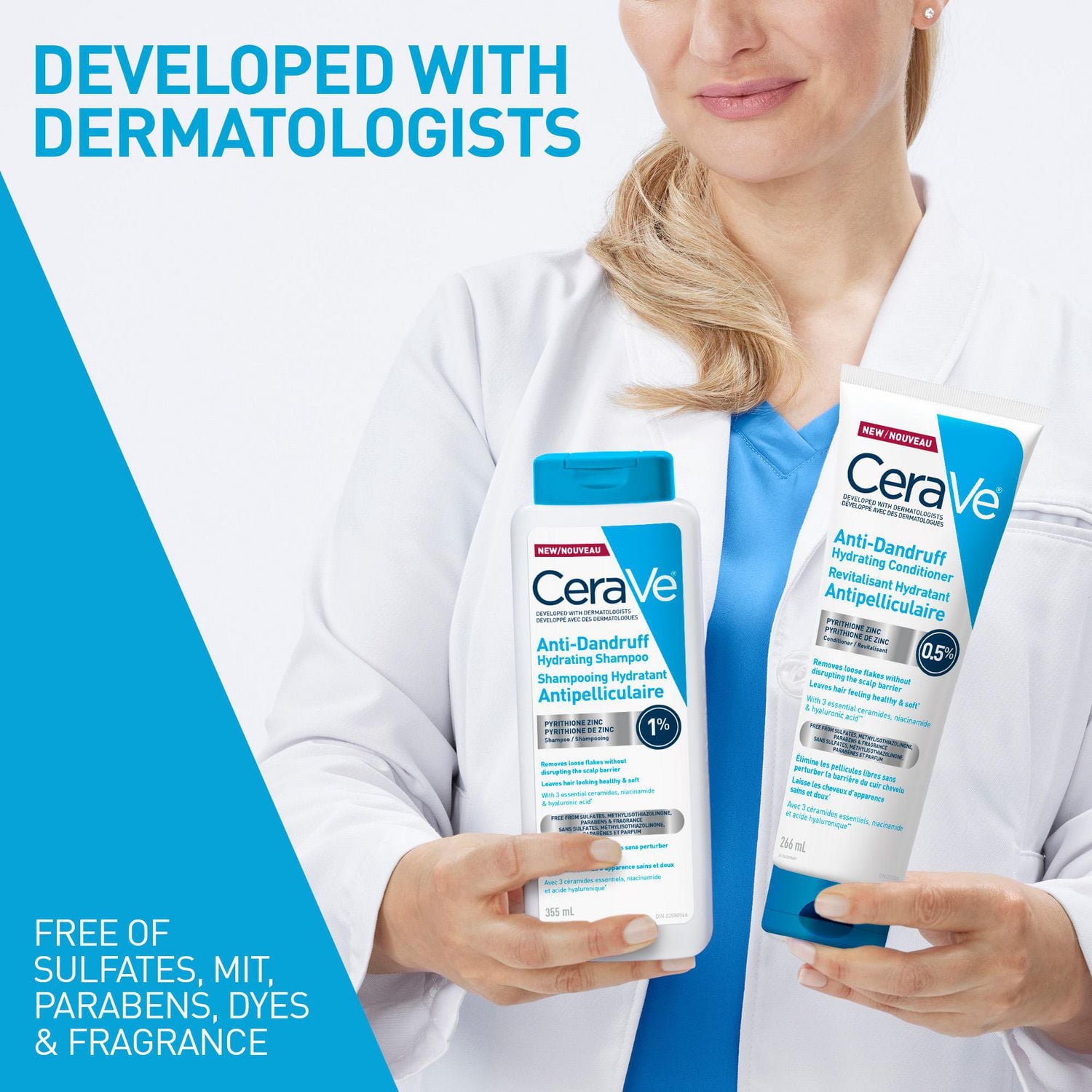 CeraVe Anti Dandruff Hydrating Shampoo for Men & Women, Gently Cleanses Scalp & Hair While Reducing Flakes, Itchiness, and Irritation, 355mL, Reduces dandruff flakes