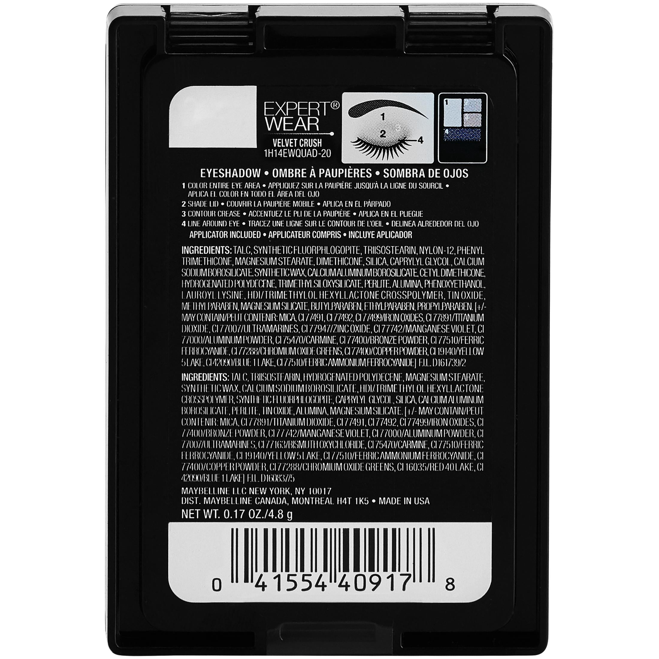(2 pack) Maybelline Expert Wear Eyeshadow Quads, Velvet Crush