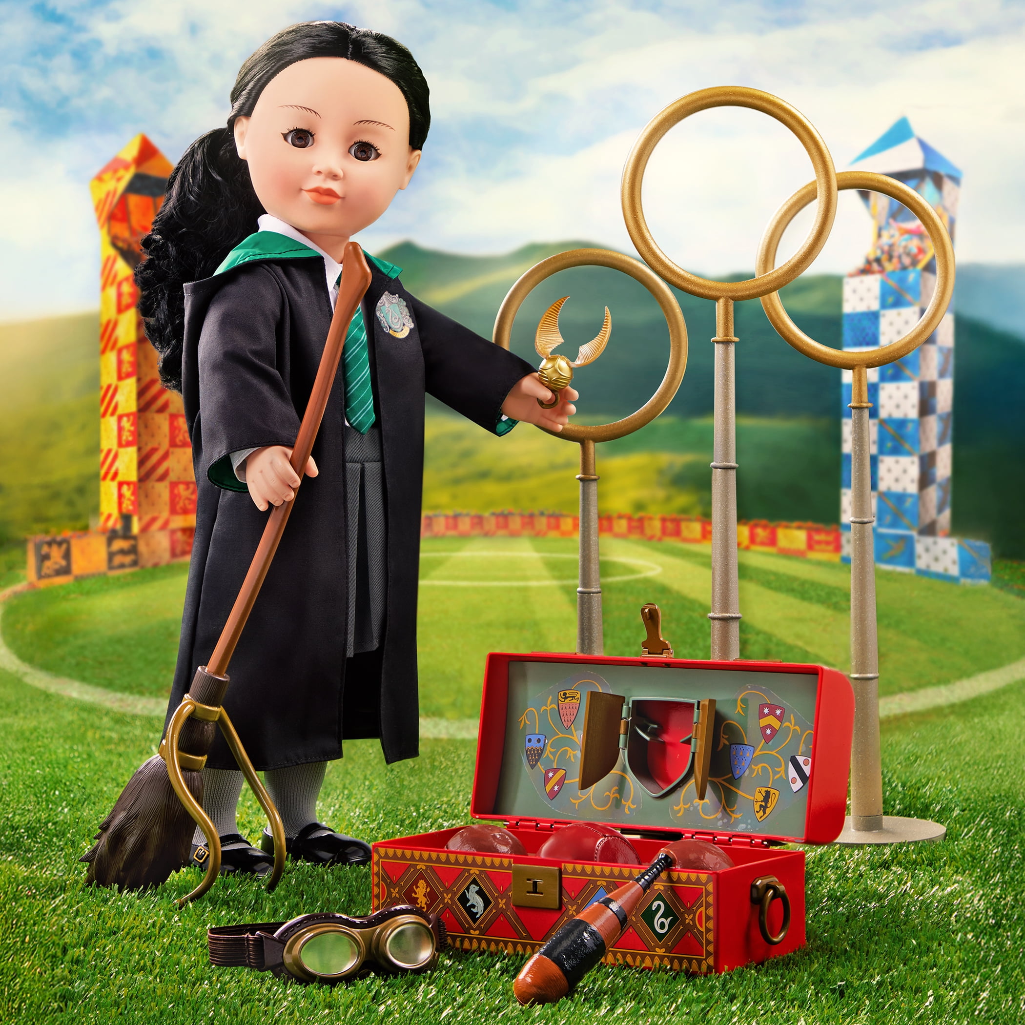 Harry Potter ™ Quidditch ™ Sports Accessories with Golden Snitch ™ for 18inch Dolls Toys Kids 5 Year(图2)
