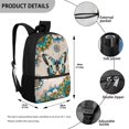 thumbnail image 4 of Yuyamidu Boho Butterfly Backpack and Lunchbox, Pencil Case, Water Bottle Pouch & Keychain, 5-Piece School Bag for Girls 8-12, 17 inch Lightweight Bookbag for 3rd-6th Grade, Back to School Supplies, 4 of 7