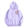 thumbnail image 5 of Women's Oversized Hoodie Fleece Sweatshirts Graphic Print Pullover with Kangaroo Pocket Comfy Fall Winter Loungewear Streetwear, 5 of 5