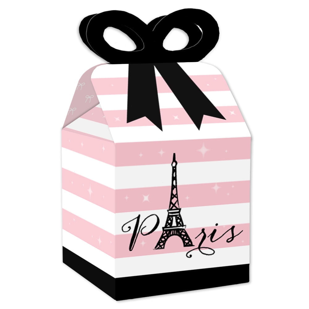 Paris, Ooh La La Square Favor Gift Boxes Paris Themed Baby Shower