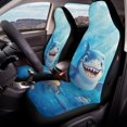 thumbnail image 4 of Chririnla Shark Car Seat Covers for Auto, Waterproof Seat Cushion Protector Set Elastic Polyester Fabric Car Front Seat Protector, 4 of 12