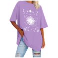 thumbnail image 1 of YDLCAFD Button Down Shirts for Women Work Pattern Women Oversized Loose Crew Neck Short Sleeve T Shirts Summer Tops Shirt Tops Women Printed Casual Tops Blouse, 1 of 4